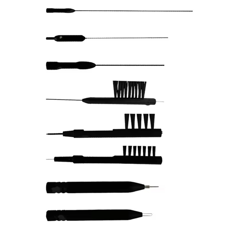Hair Care Kit - 8/10 個補聴器クリーニングブラシキットナイロン毛ソフトブラシ補聴器チューブ空気穴クリーニングツールアクセサリー耳垢除去