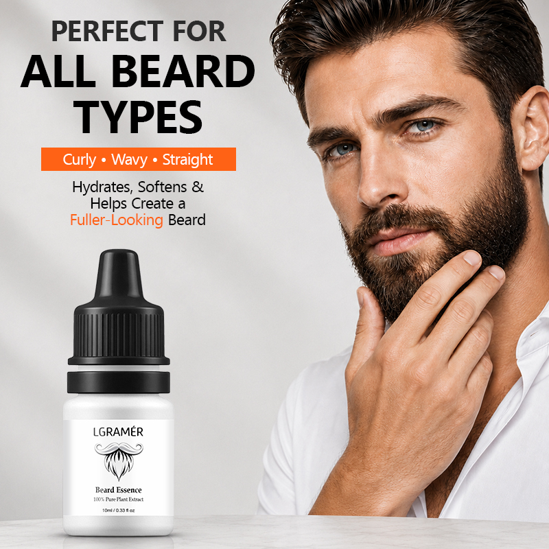 Hair Care Serum - 男性用ひげ成長血清 顔の毛包に栄養を与える ひげの脱落を軽減する ひげを長くして強化する 自然なひげケアを実現する