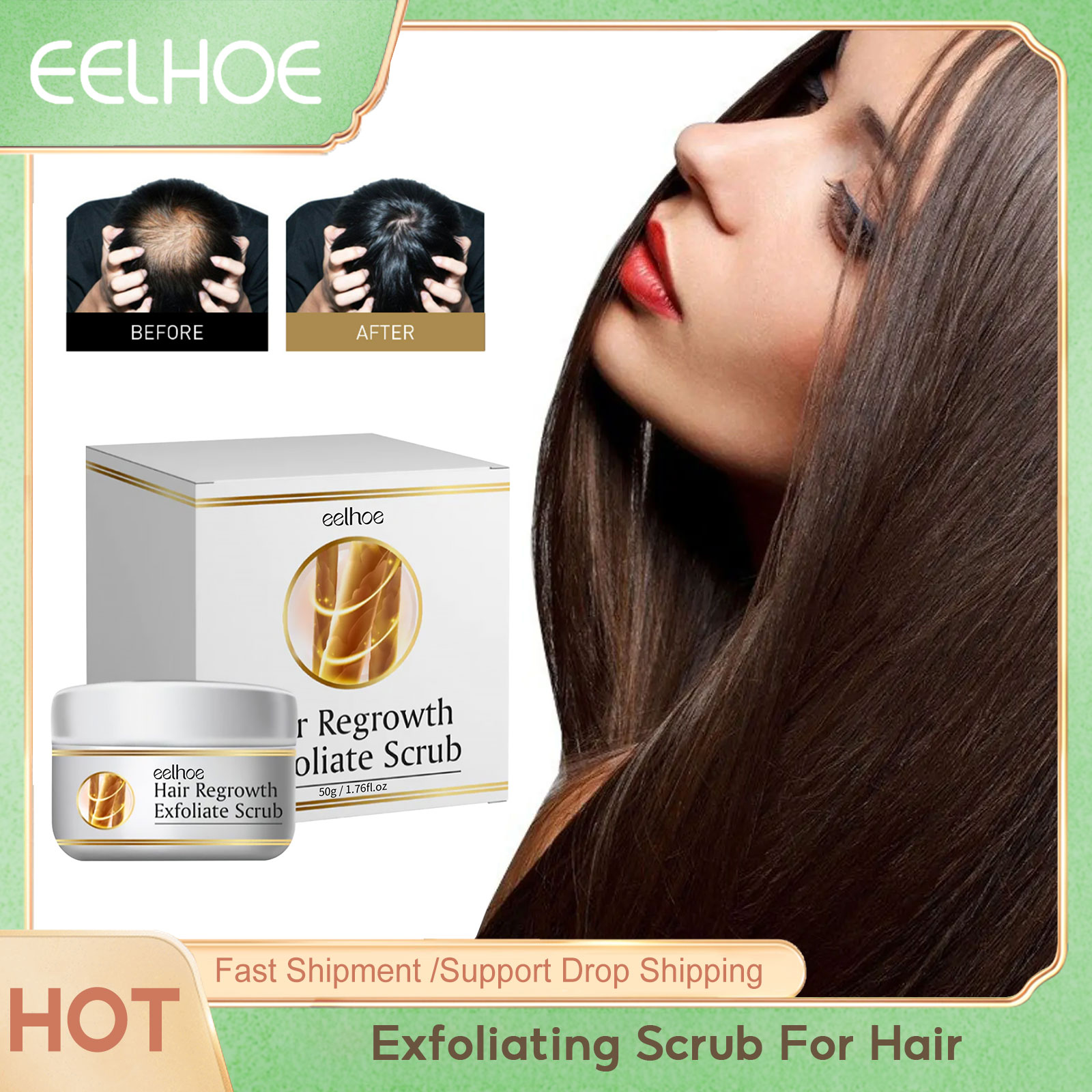 Scalp Scrub Exfoliant - 頭皮クレンジングスクラブフケ除去オイル毛包治療根保湿増粘修復損傷した縮れ除去製品