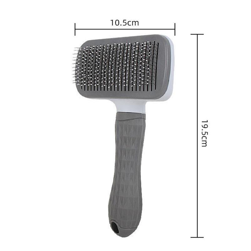 Hair Care Is Self Care - 2本セット。ワンクリックで自動洗浄できるペット用マッサージブラシ。抜け毛取りコームで、犬や猫の抜け毛を除去し、グルーミングケアに最適。