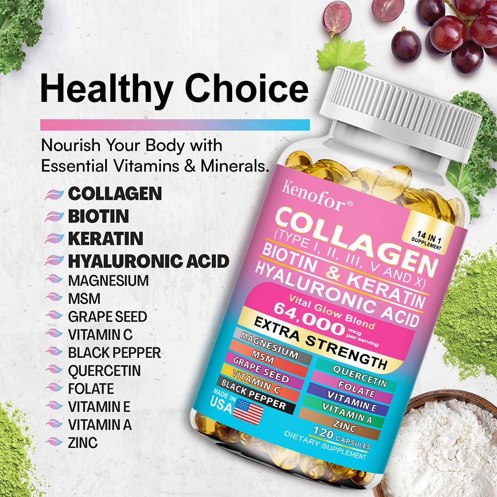 複合コラーゲンカプセル、肌の色合いを明るくし、関節、軟骨、心 - Hair Care Vitamin のレビューと価格