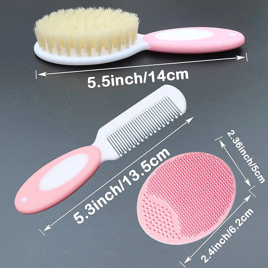 新生児と幼児のためのヘアブラシのセット,柔らかい毛とシリコー - Hair Care Kit のレビューと価格