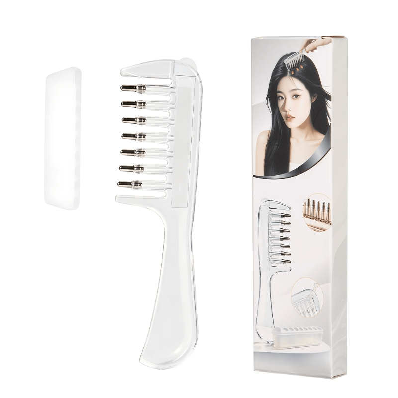 透明なエッセンシャルオイル注入ヘアコーム、再利用可能な頭皮用 - Hair Care Serum のレビューと価格