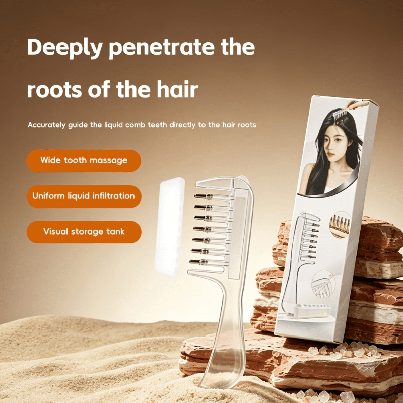 透明なエッセンシャルオイル注入ヘアコーム、再利用可能な頭皮用 - Hair Care Serum のレビューと価格