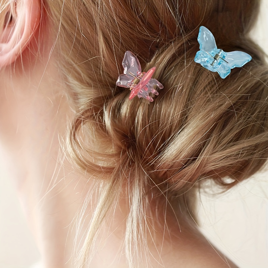 6個セット 多色透明バタフライトランペットヘアクリップ ヘア - Hair Care Gift Set のレビューと価格