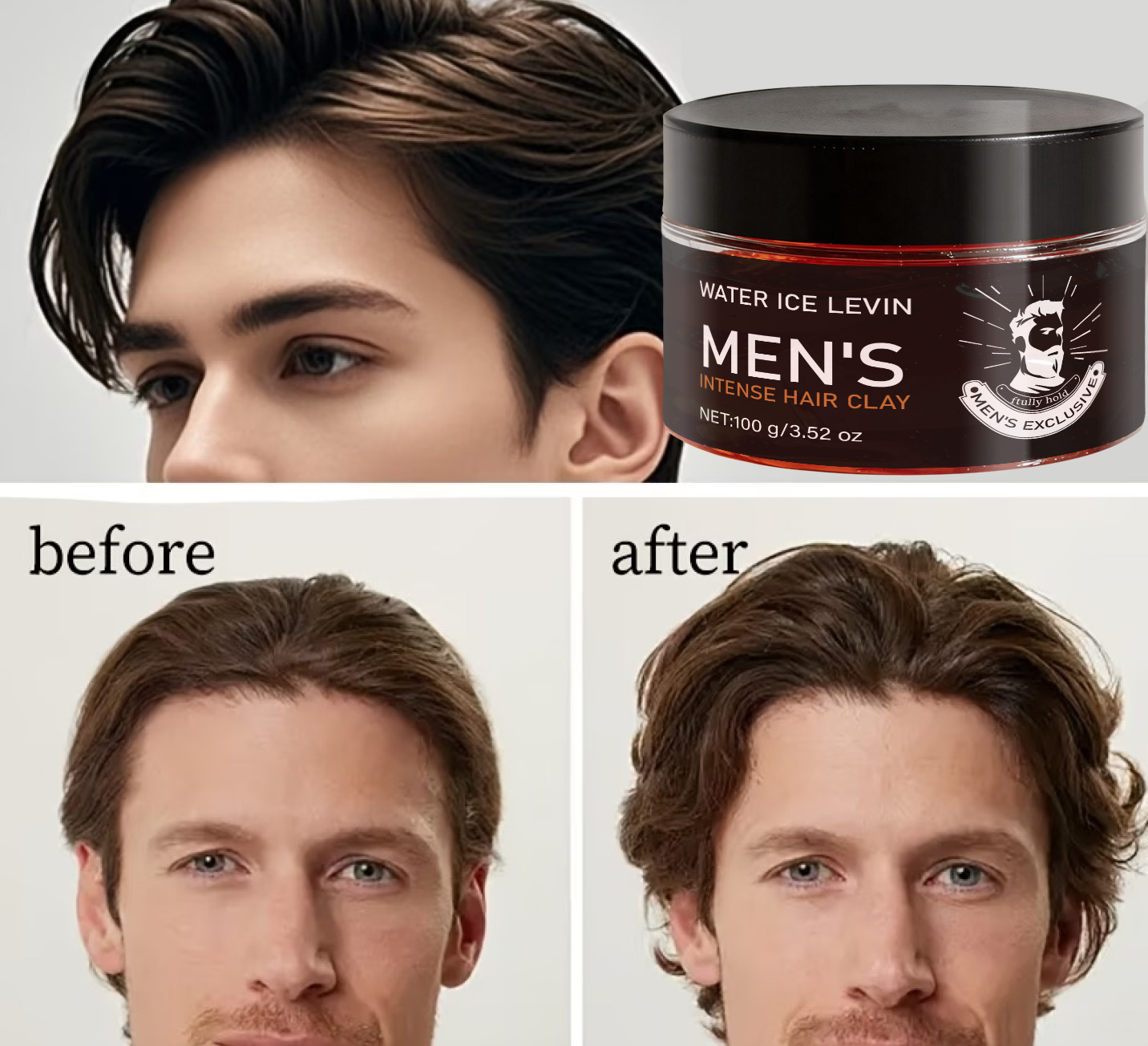 メンズ用強力ホールドヘアクレイ（ビオチン＆ケラチン配合） – - Hair Care Vitamin のレビューと価格