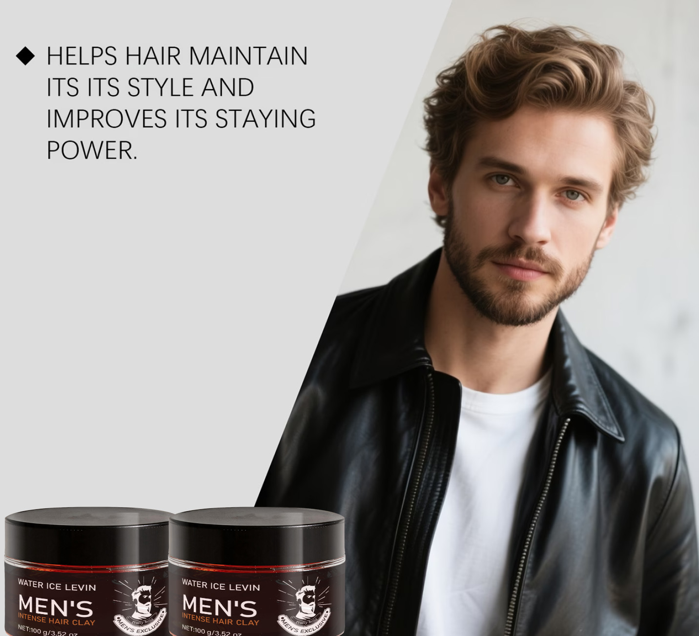 メンズ用強力ホールドヘアクレイ（ビオチン＆ケラチン配合） – - Hair Care Vitamin のレビューと価格