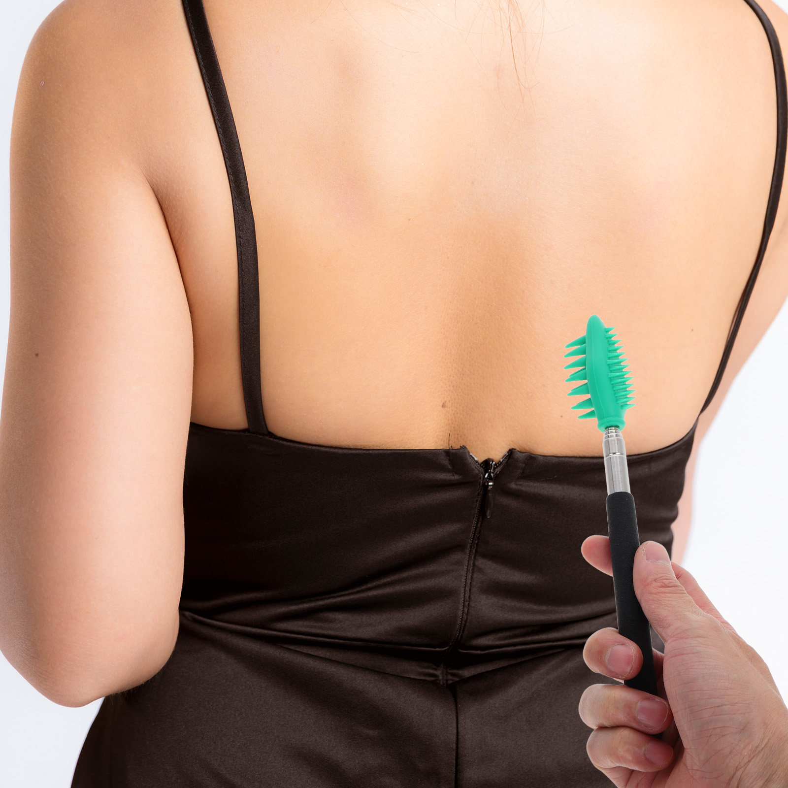 伸縮式バックマッサージャー、シリコン製スクラブブラシ、ステン - Scalp Scrub Exfoliant のレビューと価格
