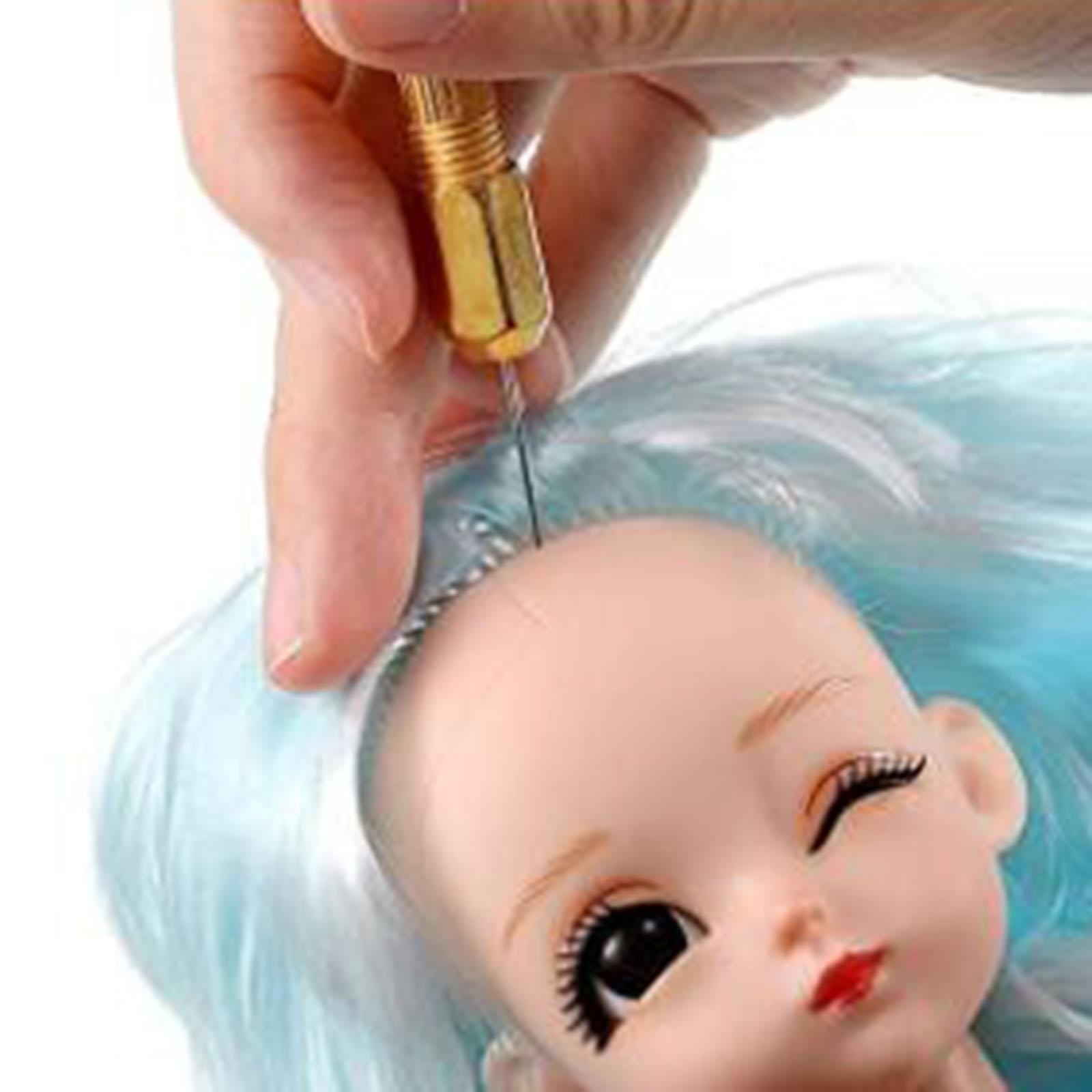 子供用ドールヘア植毛ホルダー ステンレス製フェルトツール カ - Hair Care Kit のレビューと価格