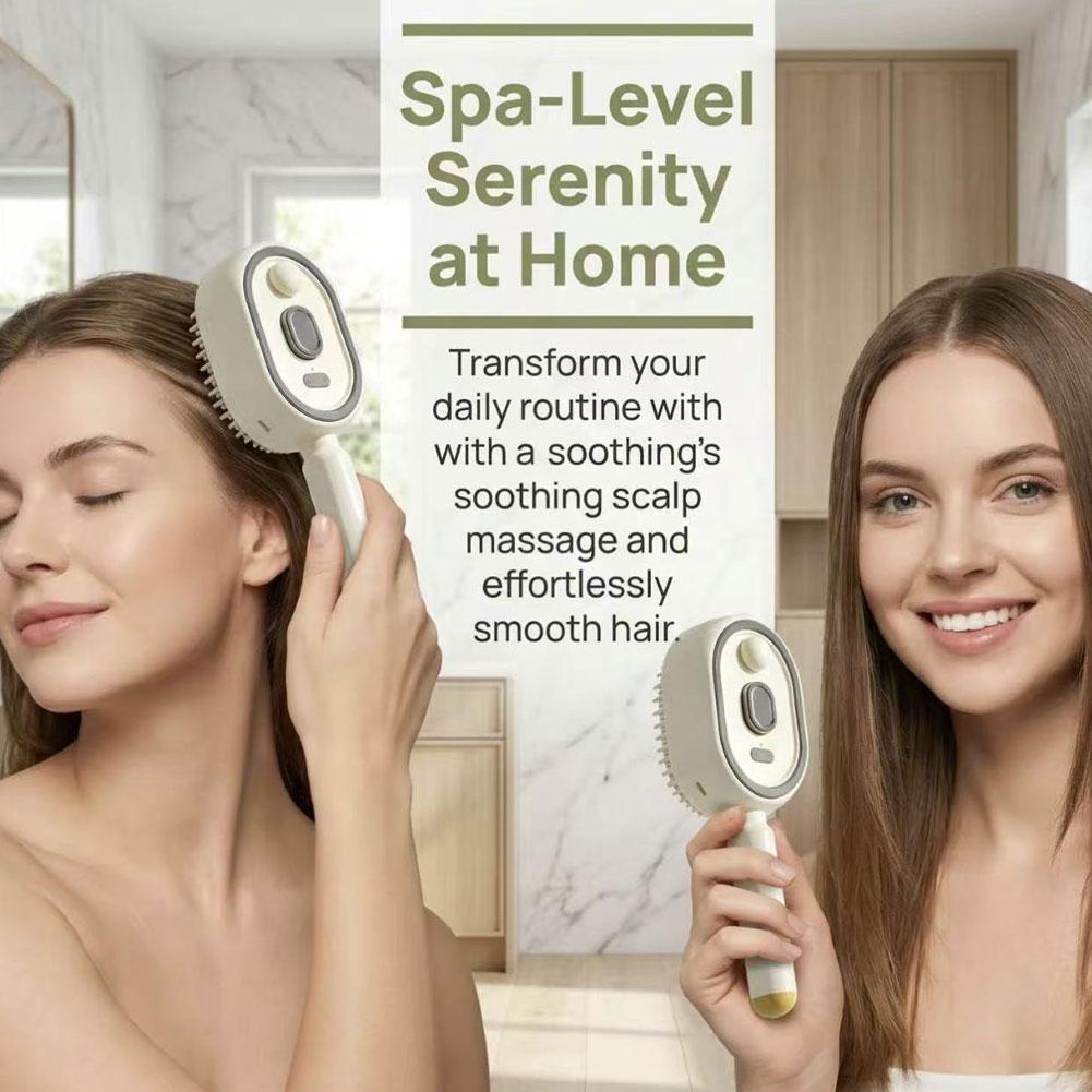 電動スプレー式エアクッションマッサージコーム、自動洗浄機能付 - Hair Care Is Self Care のレビューと価格