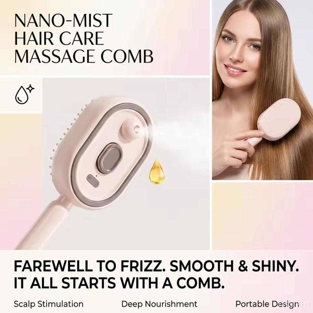 電動スプレー式エアクッションマッサージコーム、自動洗浄機能付 - Hair Care Is Self Care のレビューと価格