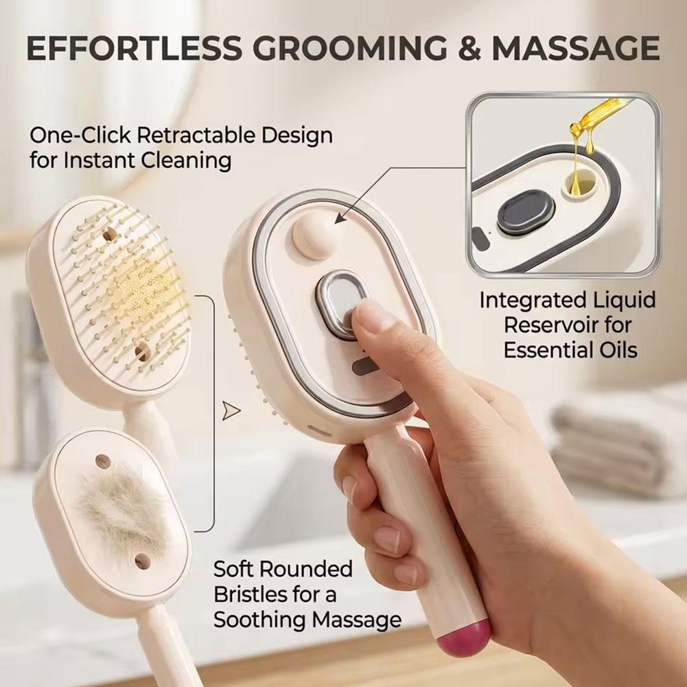 電動スプレー式エアクッションマッサージコーム、自動洗浄機能付 - Hair Care Is Self Care のレビューと価格