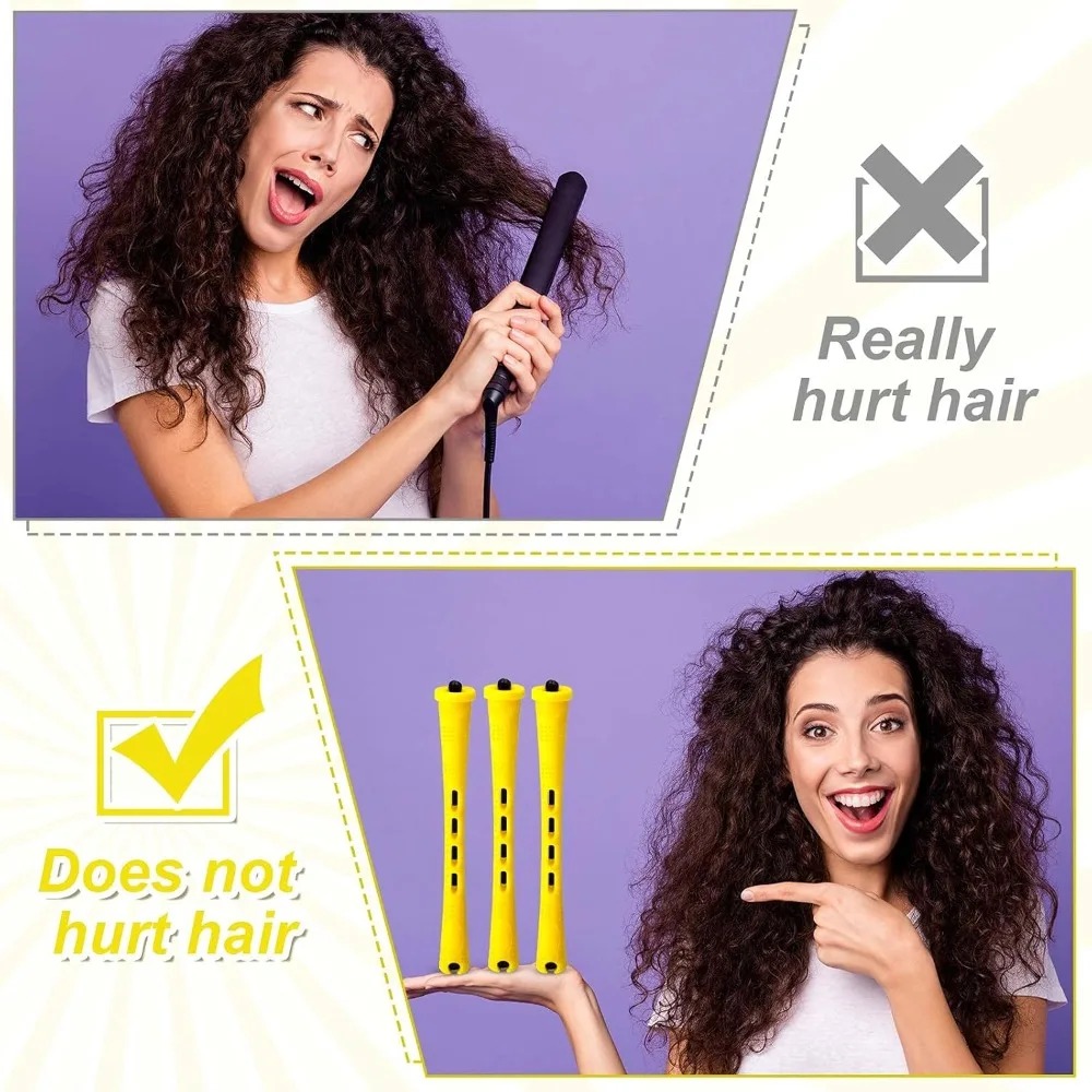 20個入りパーマロッドセット、自然な髪用コールドウェーブロッ - Hair Care Kit のレビューと価格