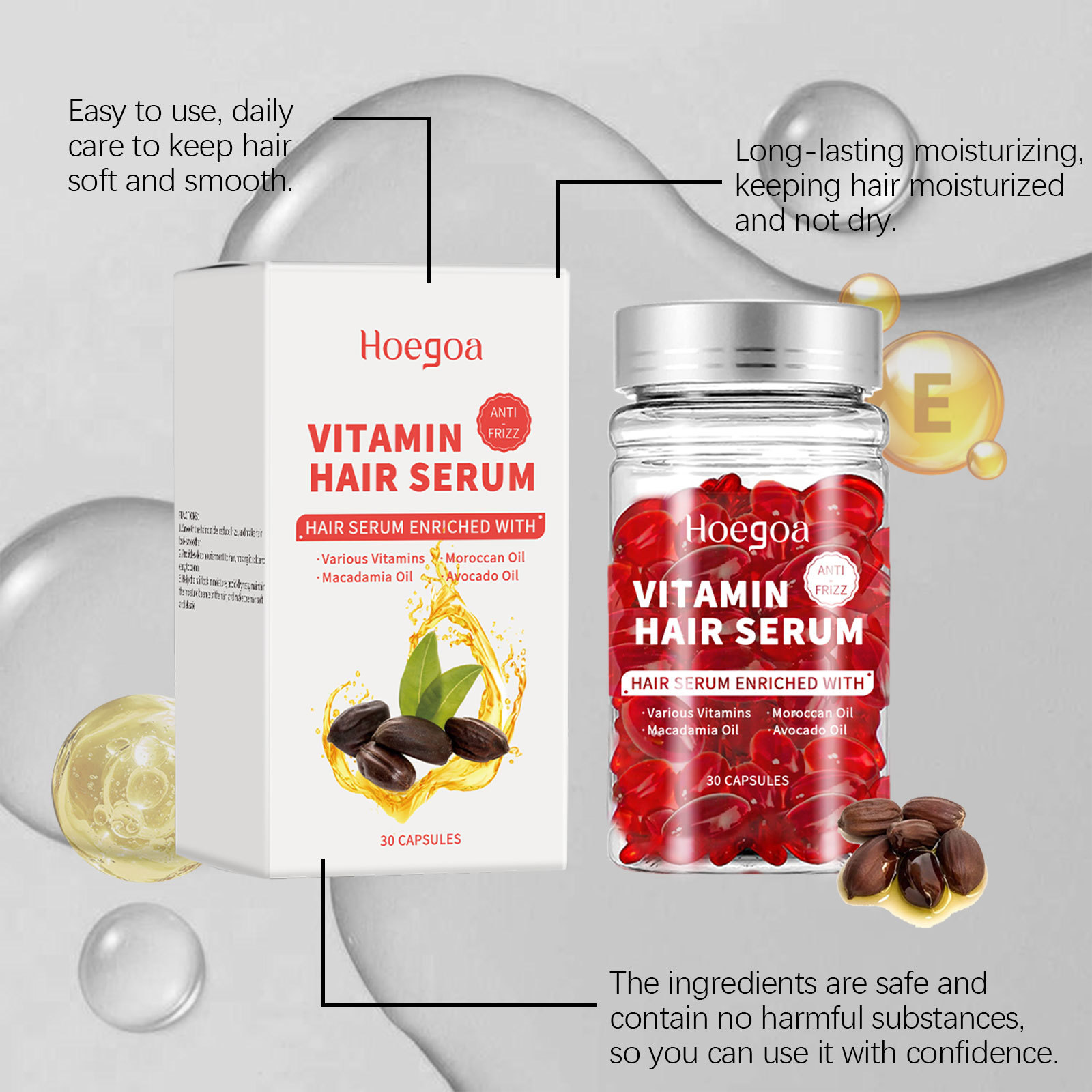 ビタミン ヘアケア セラム カプセル 再成長促進 オイルコン - Hair Care Serum のレビューと価格